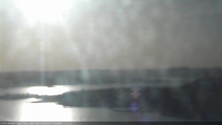 Lake Travis webcam, July 11, 2018 6:50 PM CT