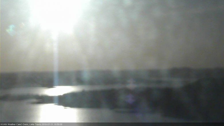 Lake Travis webcam, July 11, 2018 7:00 PM CT
