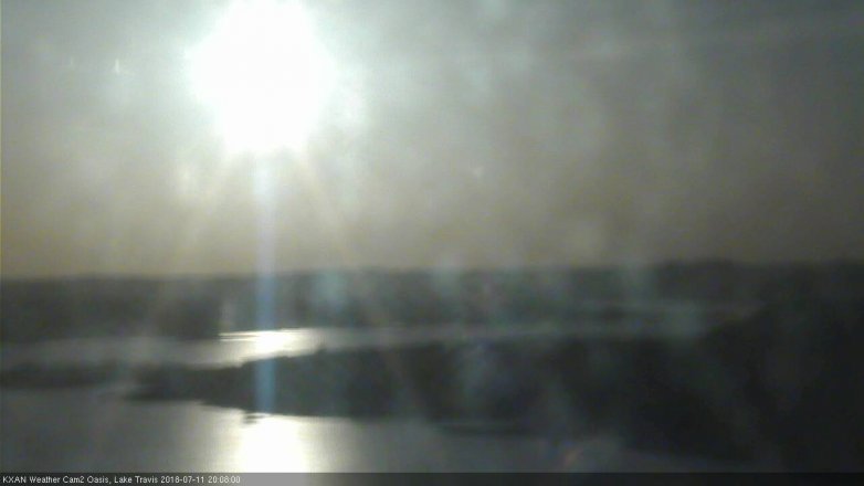 Lake Travis webcam, July 11, 2018 7:10 PM CT