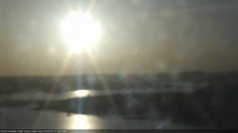 Lake Travis webcam, July 11, 2018 7:15 PM CT