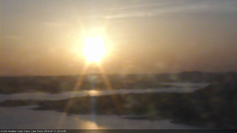Lake Travis webcam, July 11, 2018 7:25 PM CT