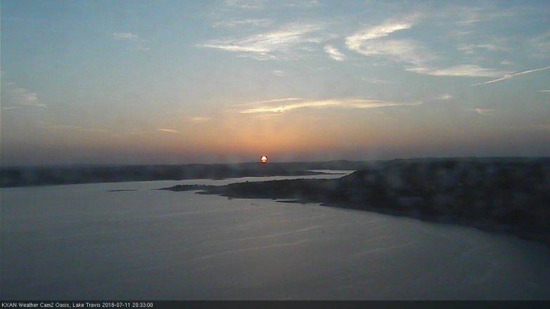 Lake Travis webcam, July 11, 2018 7:35 PM CT