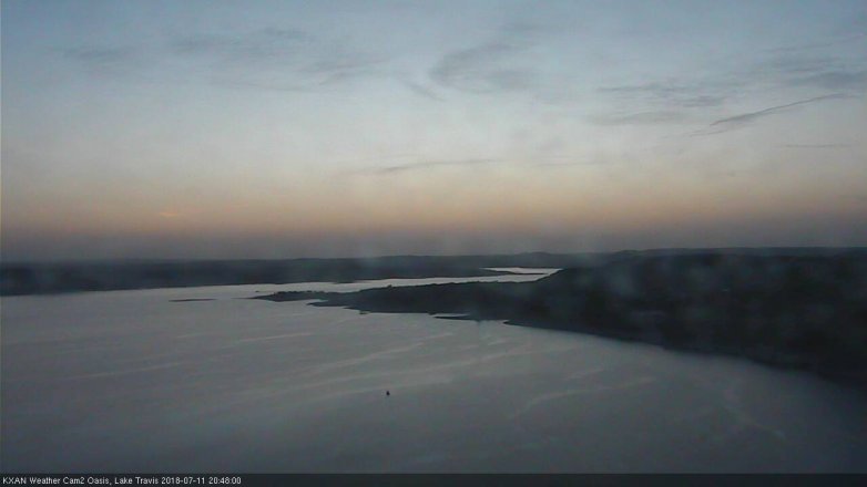 Lake Travis webcam, July 11, 2018 7:50 PM CT