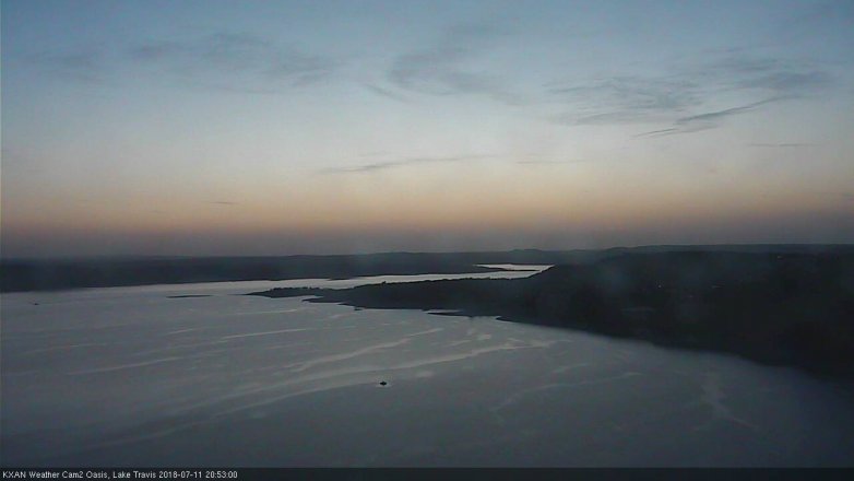 Lake Travis webcam, July 11, 2018 7:55 PM CT