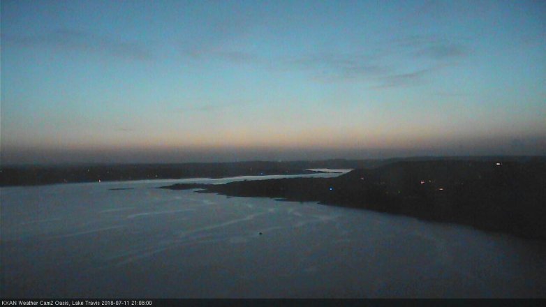 Lake Travis webcam, July 11, 2018 8:10 PM CT