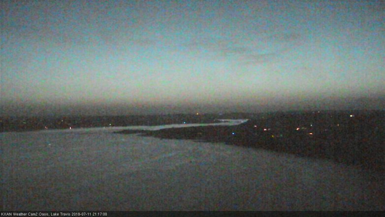 Lake Travis webcam, July 11, 2018 8:20 PM CT