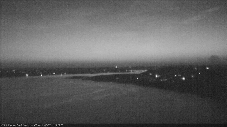 Lake Travis webcam, July 11, 2018 8:25 PM CT