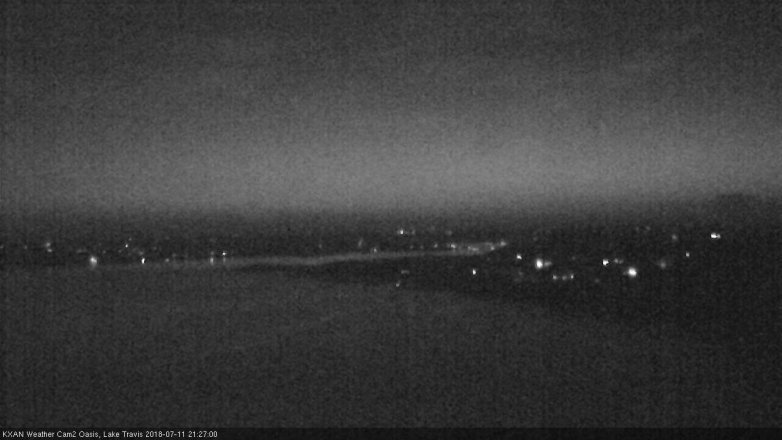 Lake Travis webcam, July 11, 2018 8:30 PM CT