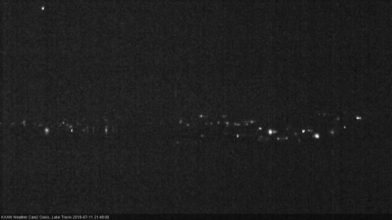 Lake Travis webcam, July 11, 2018 8:50 PM CT