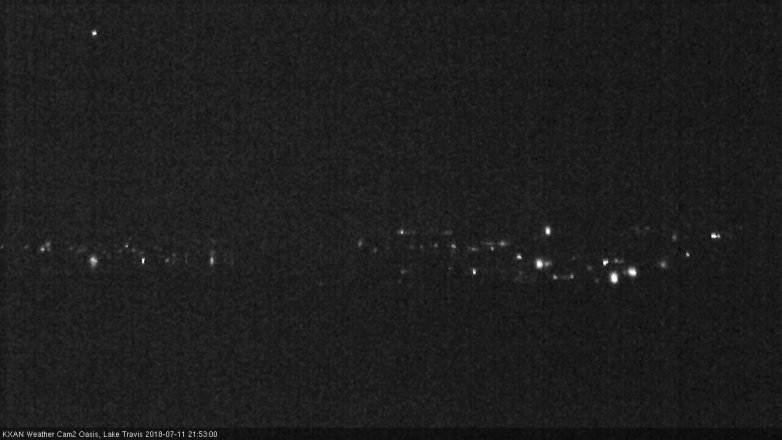 Lake Travis webcam, July 11, 2018 8:55 PM CT
