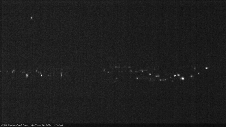 Lake Travis webcam, July 11, 2018 9:05 PM CT