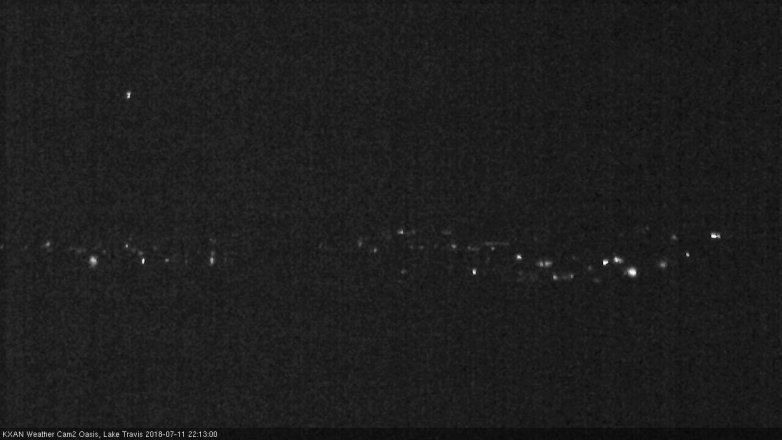 Lake Travis webcam, July 11, 2018 9:15 PM CT