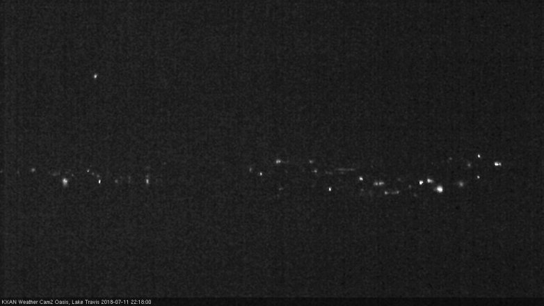 Lake Travis webcam, July 11, 2018 9:20 PM CT