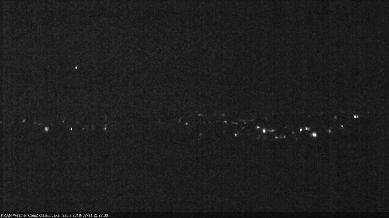 Lake Travis webcam, July 11, 2018 9:30 PM CT