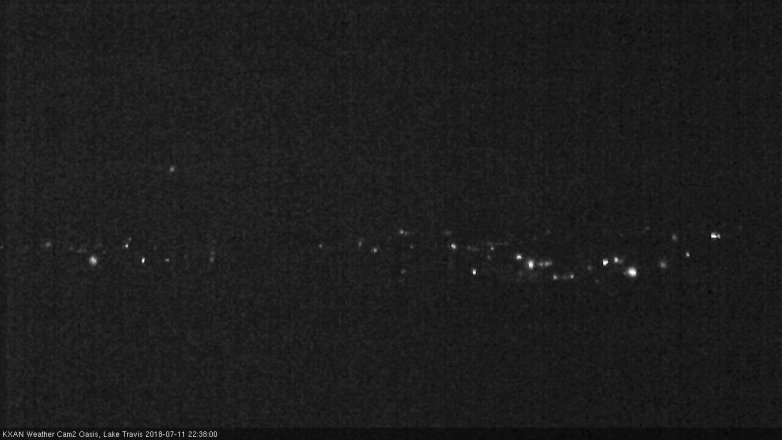 Lake Travis webcam, July 11, 2018 9:40 PM CT