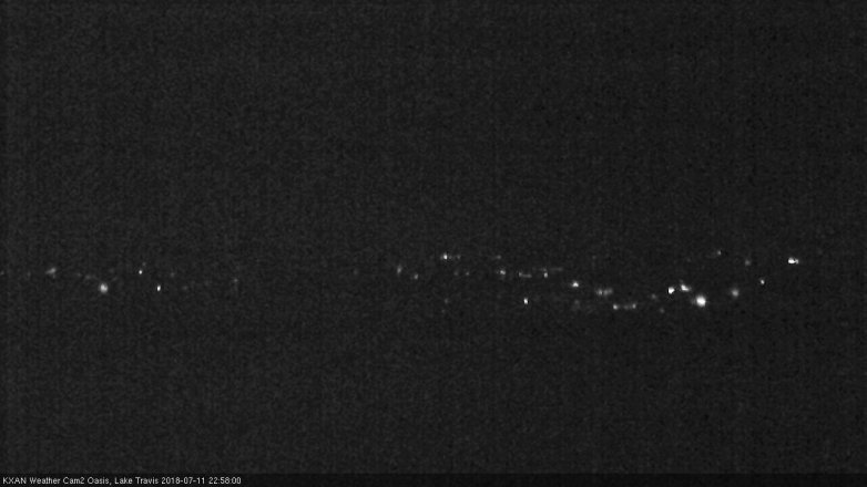 Lake Travis webcam, July 11, 2018 10:00 PM CT