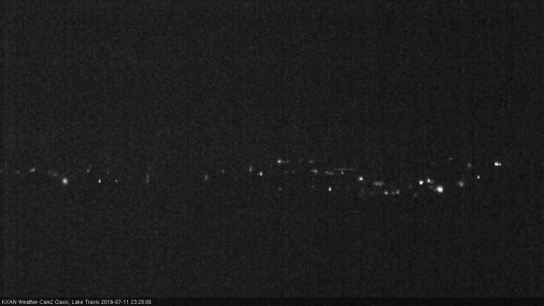 Lake Travis webcam, July 11, 2018 10:30 PM CT