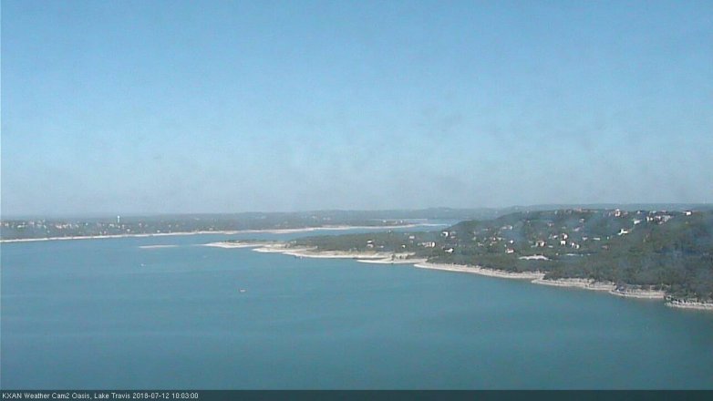 Lake Travis webcam, July 12, 2018 9:05 AM CT
