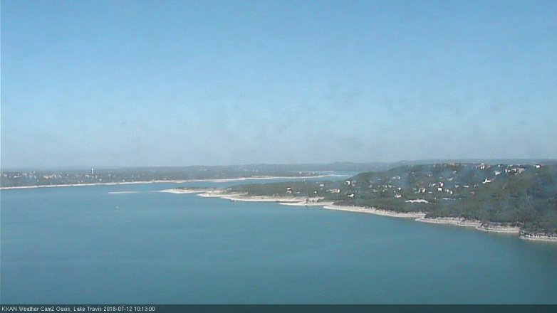 Lake Travis webcam, July 12, 2018 9:15 AM CT