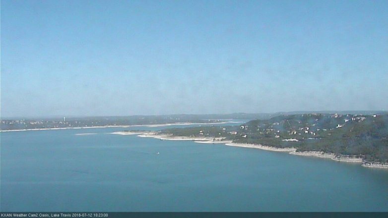 Lake Travis webcam, July 12, 2018 9:25 AM CT