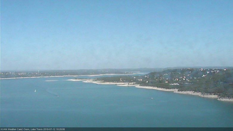 Lake Travis webcam, July 12, 2018 9:30 AM CT