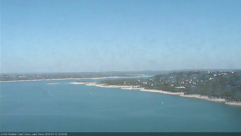 Lake Travis webcam, July 12, 2018 9:35 AM CT