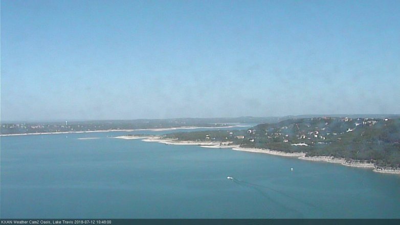 Lake Travis webcam, July 12, 2018 9:50 AM CT