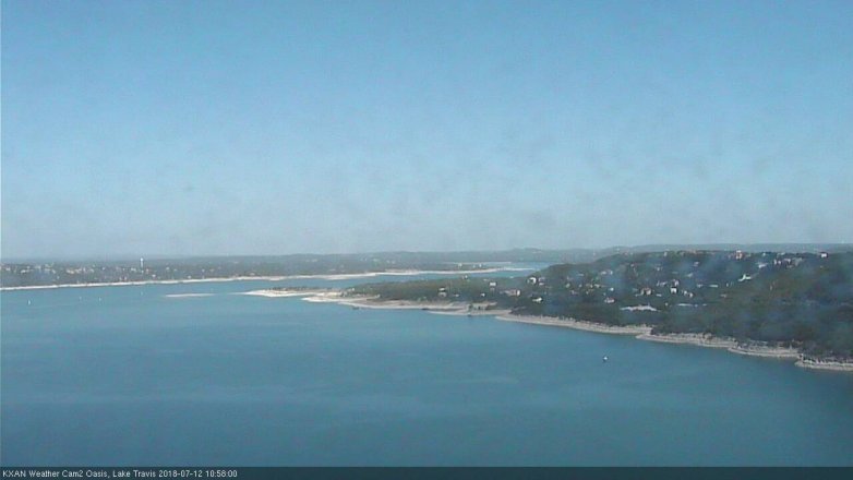 Lake Travis webcam, July 12, 2018 10:00 AM CT