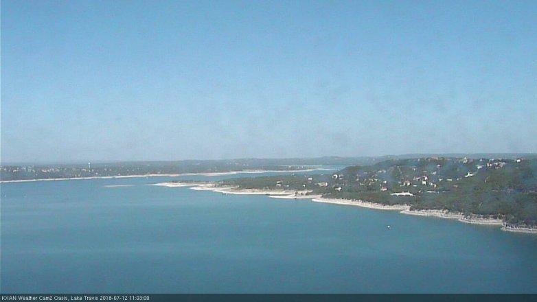 Lake Travis webcam, July 12, 2018 10:05 AM CT