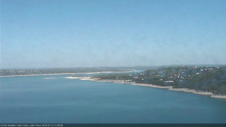Lake Travis webcam, July 12, 2018 10:10 AM CT