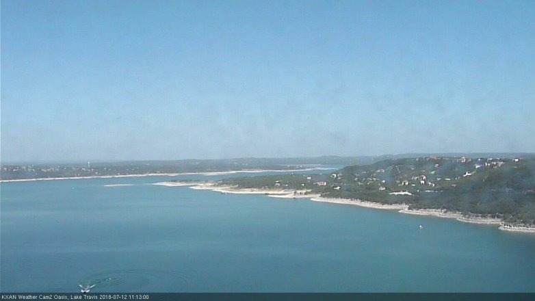 Lake Travis webcam, July 12, 2018 10:15 AM CT