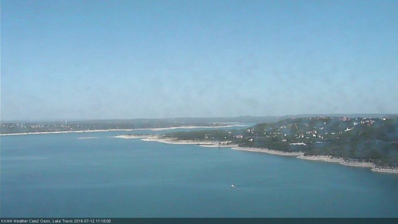 Lake Travis webcam, July 12, 2018 10:20 AM CT