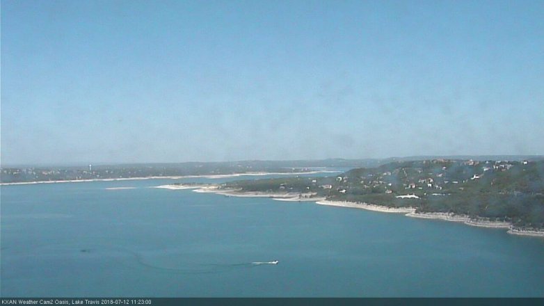Lake Travis webcam, July 12, 2018 10:25 AM CT