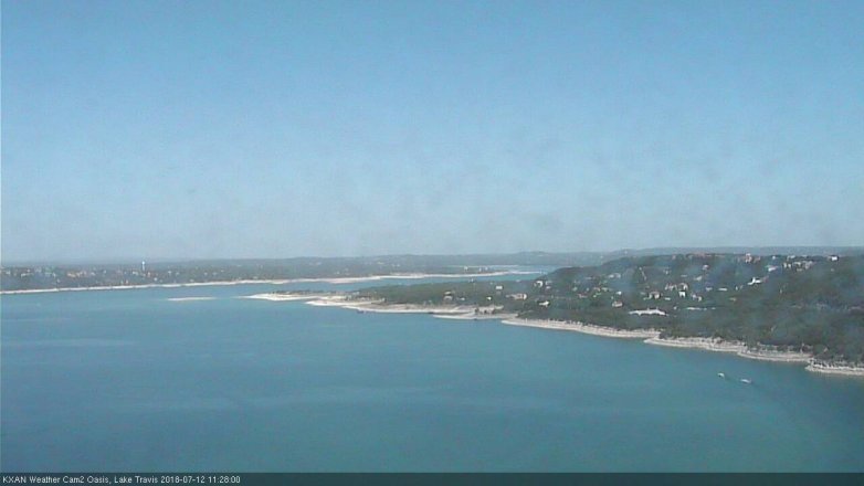 Lake Travis webcam, July 12, 2018 10:30 AM CT