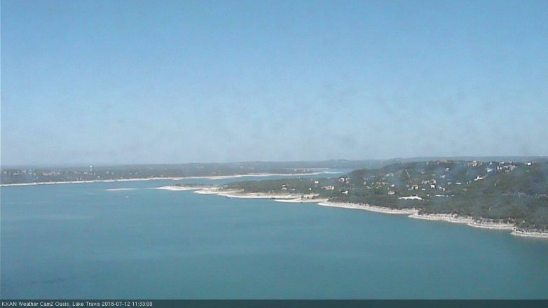 Lake Travis webcam, July 12, 2018 10:35 AM CT