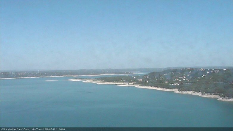 Lake Travis webcam, July 12, 2018 10:40 AM CT