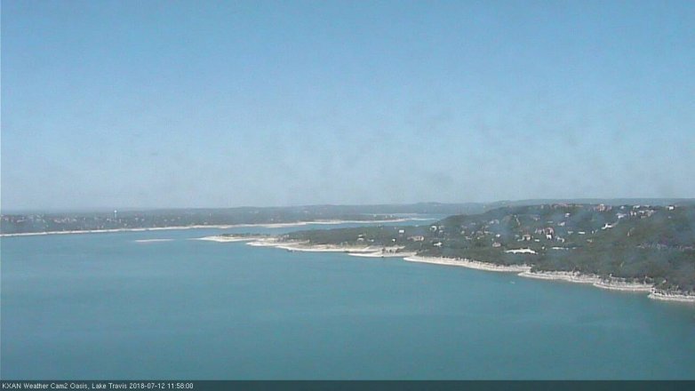 Lake Travis webcam, July 12, 2018 11:00 AM CT