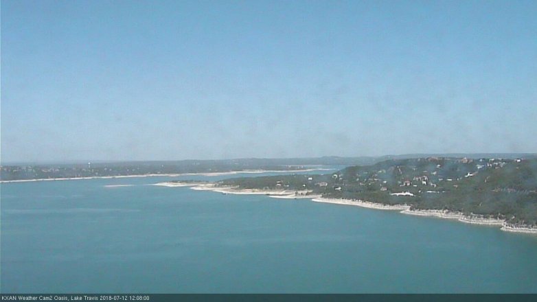 Lake Travis webcam, July 12, 2018 11:10 AM CT