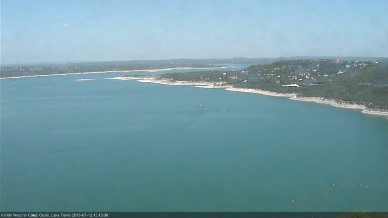 Lake Travis webcam, July 12, 2018 11:15 AM CT