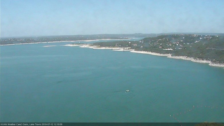 Lake Travis webcam, July 12, 2018 11:20 AM CT