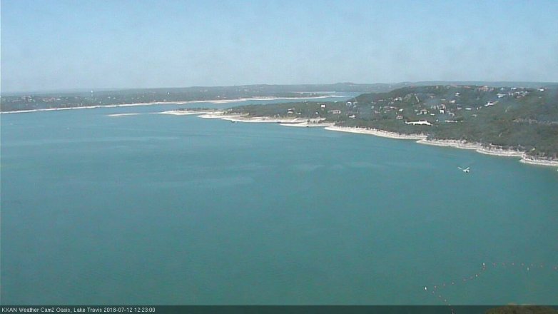 Lake Travis webcam, July 12, 2018 11:25 AM CT