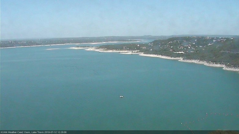 Lake Travis webcam, July 12, 2018 11:30 AM CT