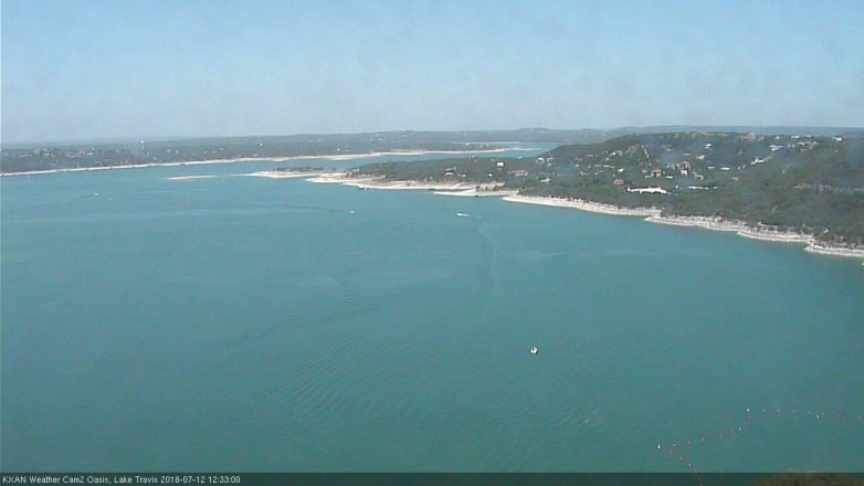 Lake Travis webcam, July 12, 2018 11:35 AM CT