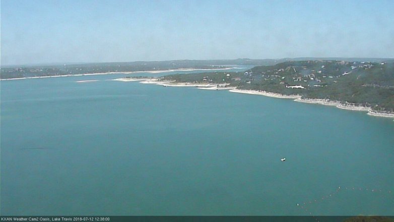 Lake Travis webcam, July 12, 2018 11:40 AM CT