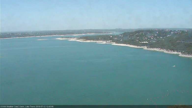 Lake Travis webcam, July 12, 2018 11:45 AM CT