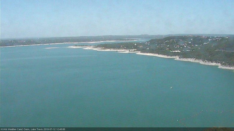 Lake Travis webcam, July 12, 2018 11:50 AM CT