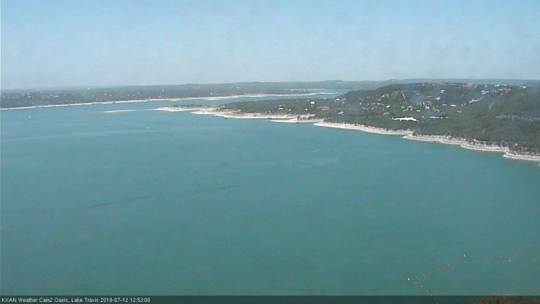 Lake Travis webcam, July 12, 2018 11:55 AM CT