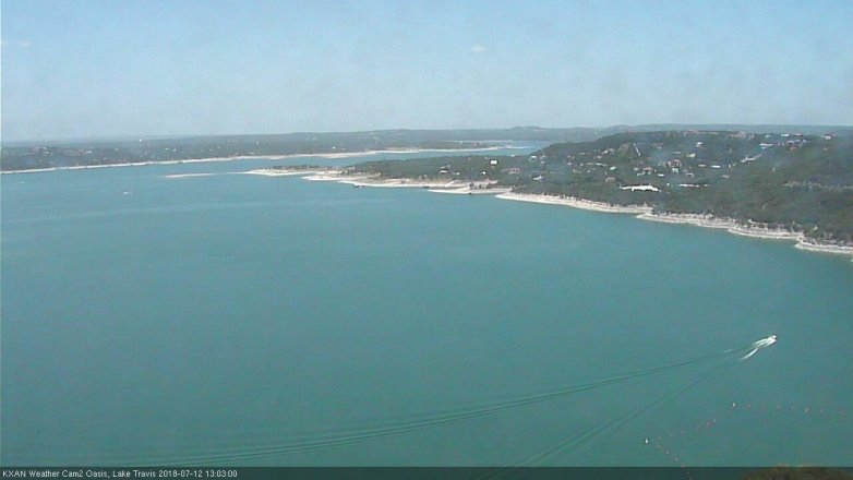 Lake Travis webcam, July 12, 2018 12:05 PM CT