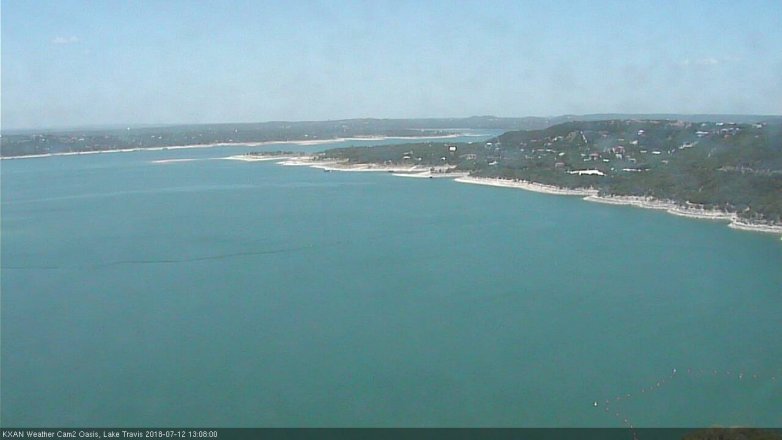 Lake Travis webcam, July 12, 2018 12:10 PM CT