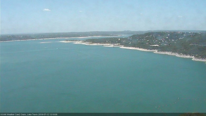 Lake Travis webcam, July 12, 2018 12:20 PM CT